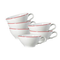 TEETASSEN Ostfriese Rot 100 ml 6er Set - Rot, Keramik (100L) - Ritzenhoff Breker