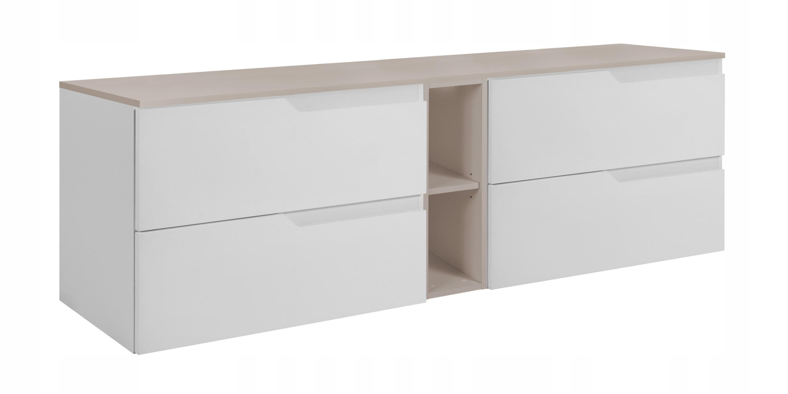 Rodan Waschbeckunterschrank Weiß 140x57x46 cm