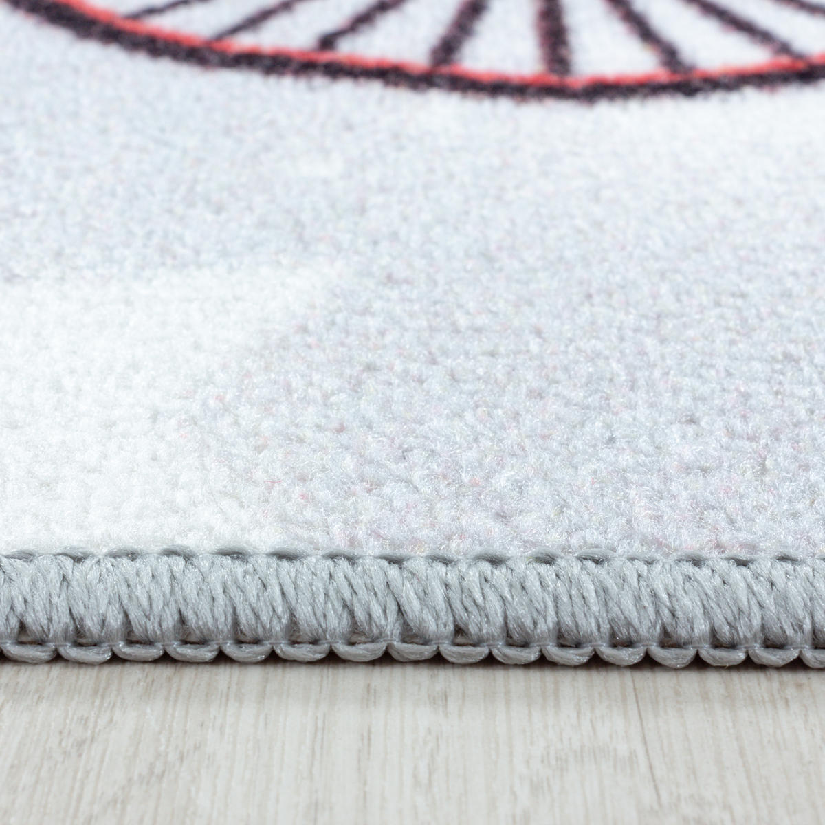 TEPPICH Kinder Flachgewebe Hüpfkästchen Polyamid rutschfest Kinderzimmer Grau Läufer 80x120 - Grau, Textil (80/120cm) - KADIMA DESIGN