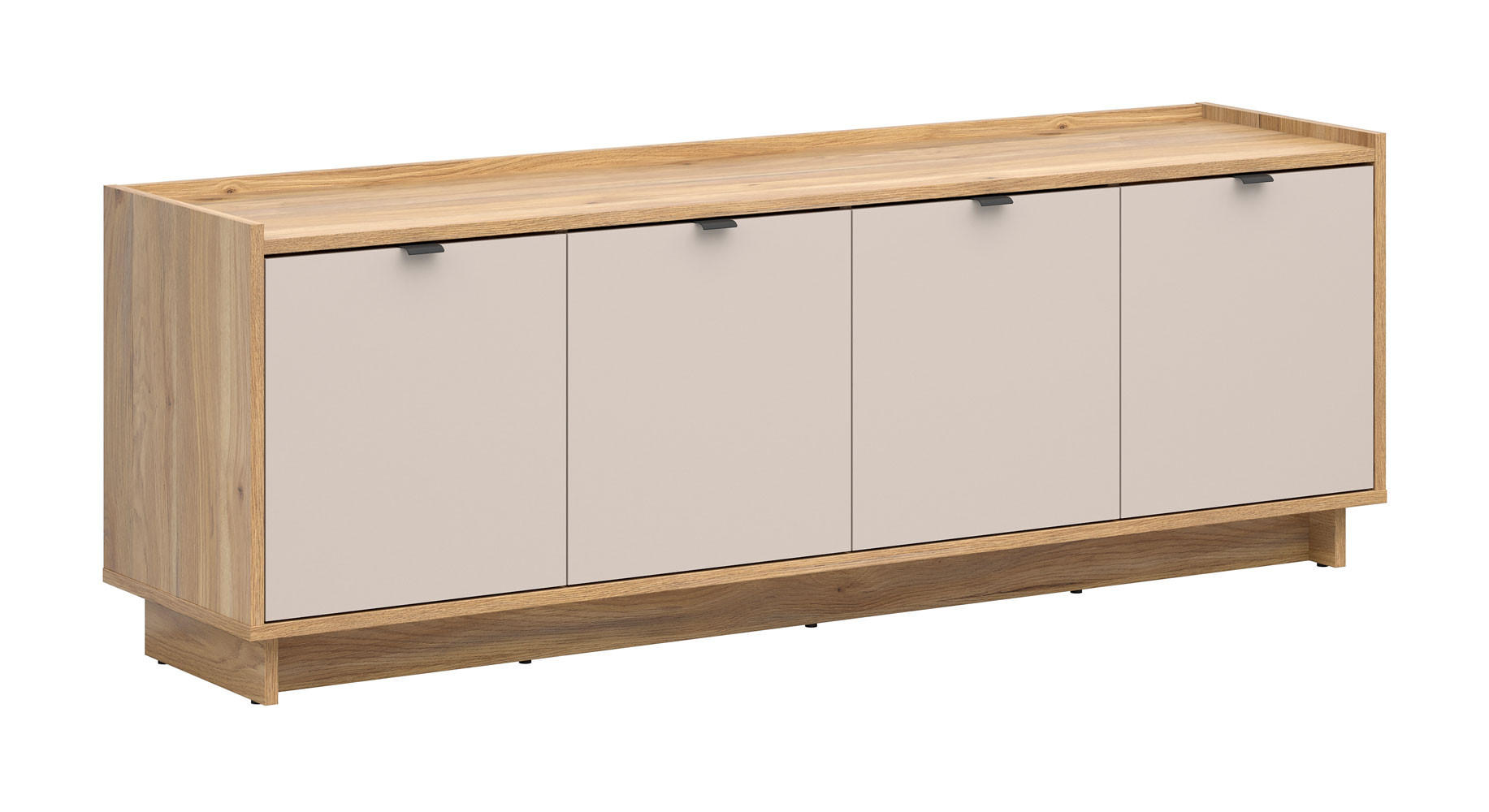 Feldmann-Wohnen Lowboard Eiche, Braun 173x60x42 cm