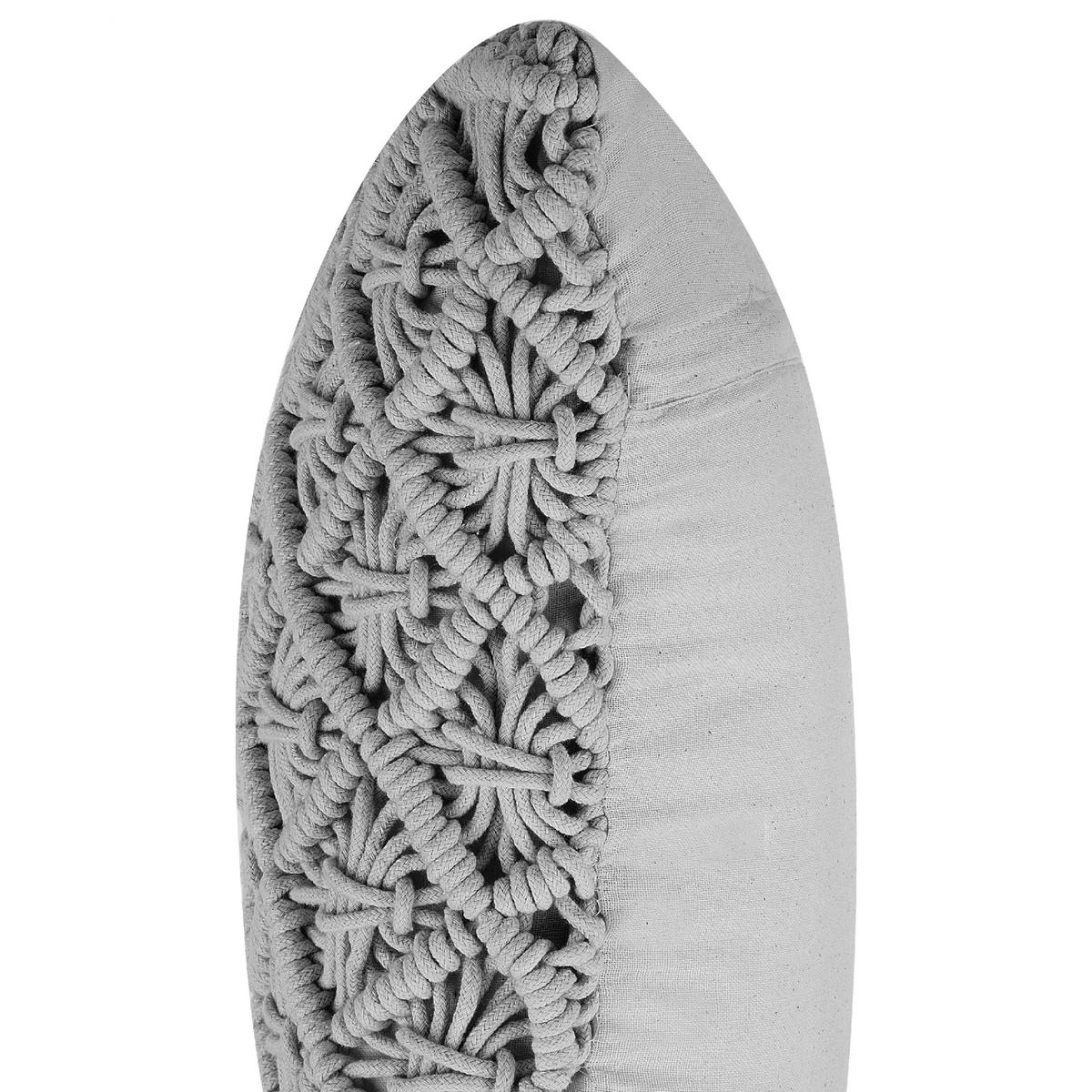 Dekokissen Grau 40/45 cm Kizkalesi - Grau, Naturmaterialen (45/40cm) - Beliani