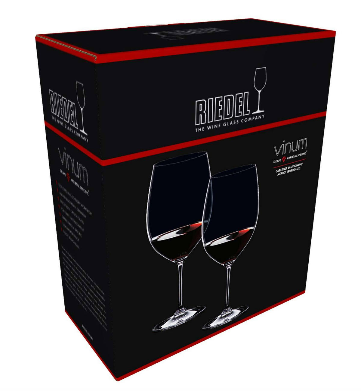 CABERNET SAUVIGNON / MERLOT ROTWEINGLÄSER Vinum transparent 650 ml 2er Set - Transparent, Glas (0.65L) - Riedel