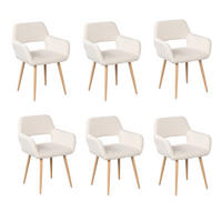 ESSZIMMERSTUHL 6er-Set In Teddy-Stoff Beige - Beige, Textil (56/78/56cm) - Meubles Cosy
