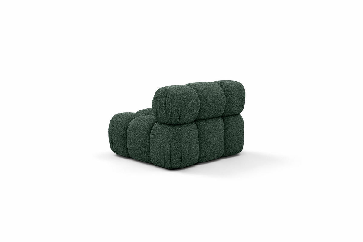 MODUL Mittig, Für Modulares System, Stoff Abriamo, Dunkelgrün, Selia - Dunkelgrün, Holz (95/70/95cm) - Kaiser Möbel