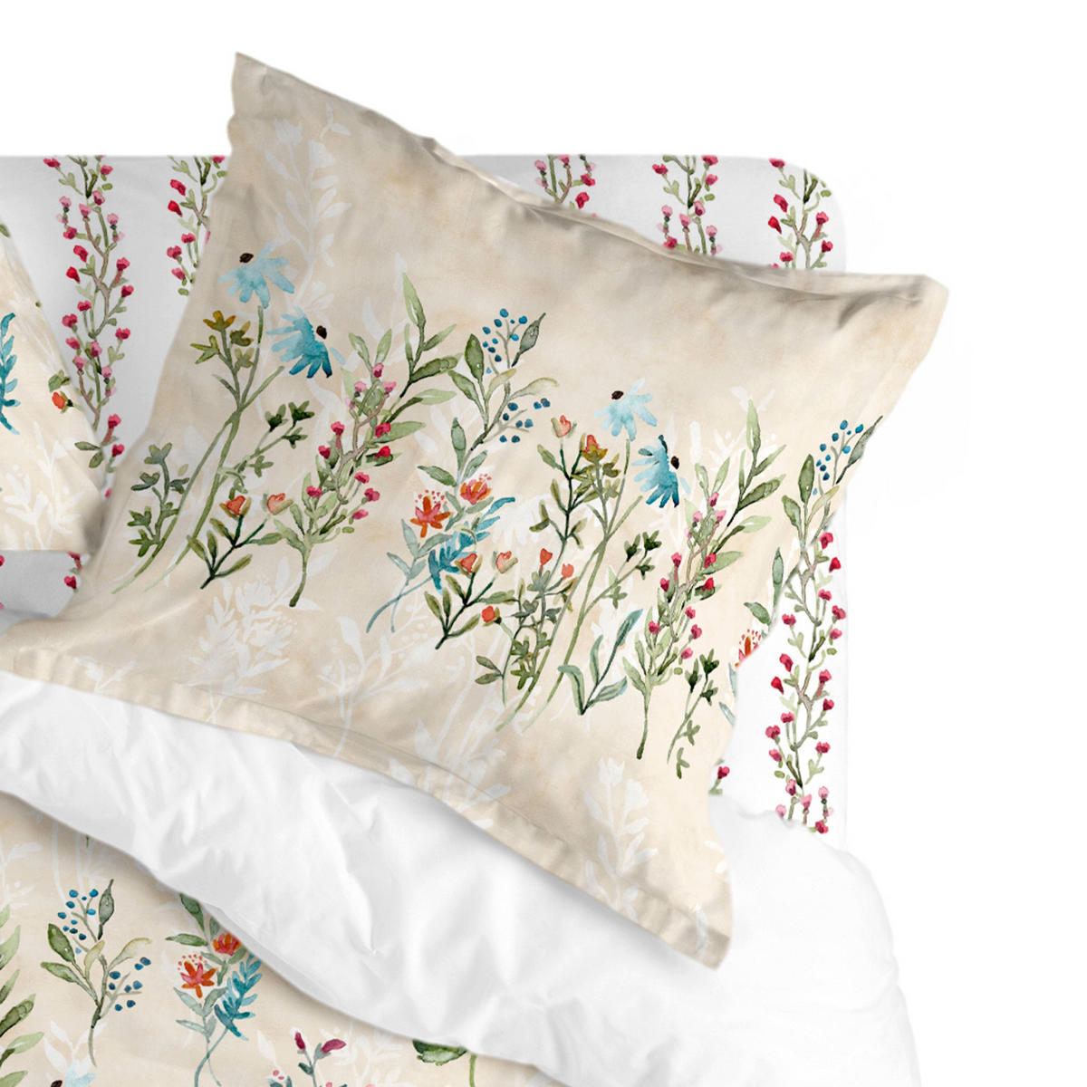 KISSENBEZUG vernazza 50x75 cm (x2) mehrfarbig - Multicolor, Textil (50/75cm) - Happy Friday