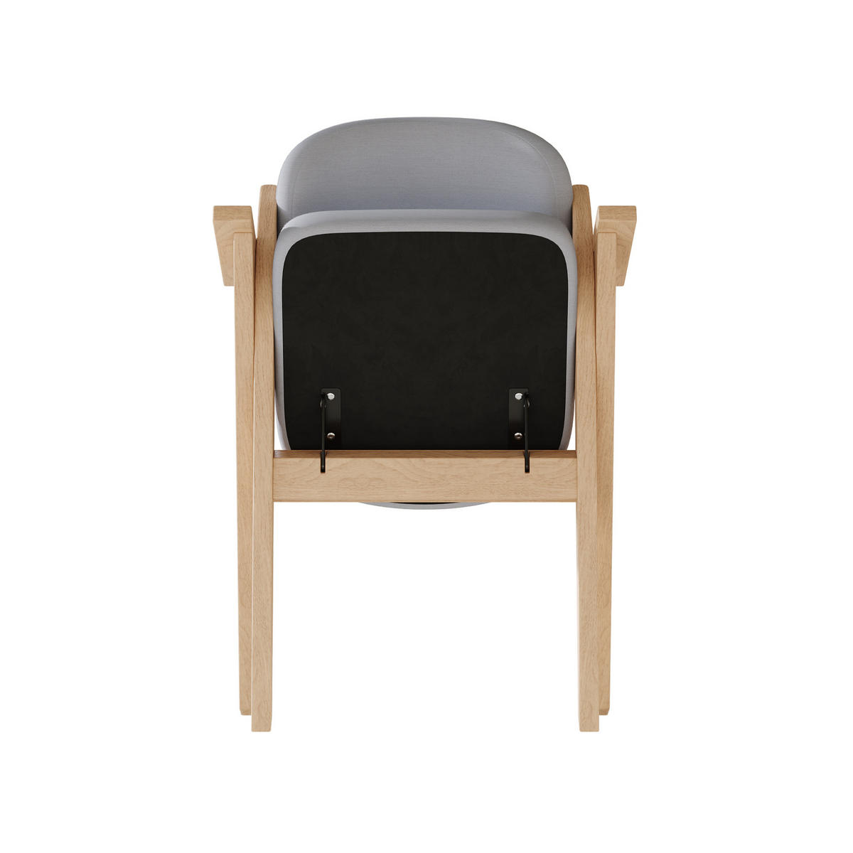 KLAPPSTUHL 4er-Set Grau mit Armlehnen - Grau, Holz (66.5/76/64.5cm) - MIVRAY