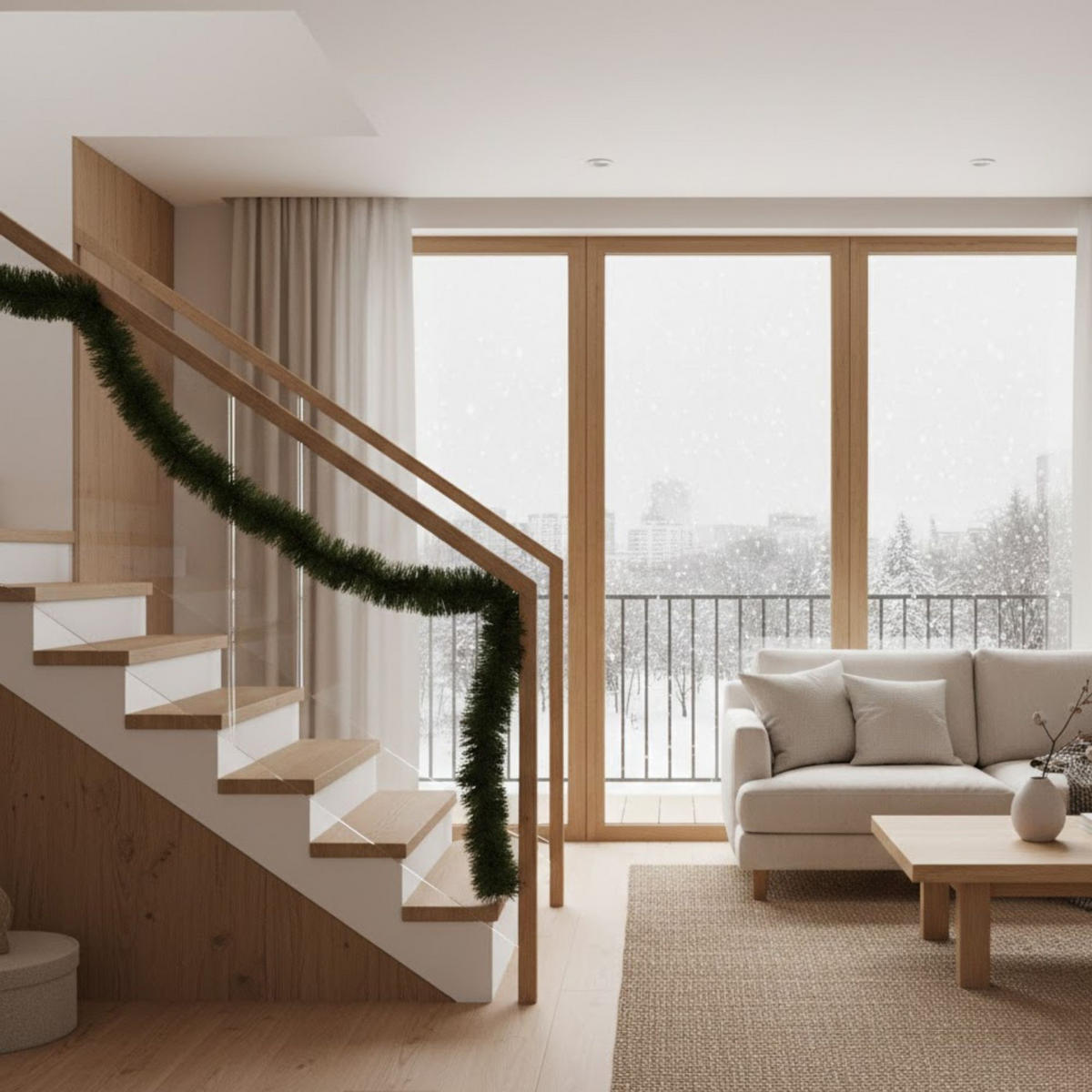 WEIHNACHTSGIRLANDE 6 Schichten Tris 500/20/20 cm - Grün, Glas (20/20/500cm) - Atmosphera Createur d´interieur