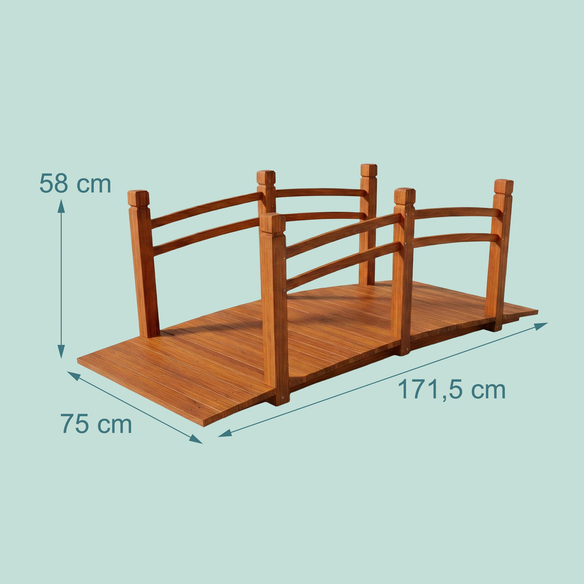 MOST-ZÁHRADY - oranžová, drevo (75/171.5/58cm) - Relaxdays