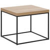 BEISTELLTISCH heller Holzfarbton/schwarz 60/60/50 cm Delano - Hellbraun/Schwarz, Holzwerkstoff (60/60/50cm) - Beliani