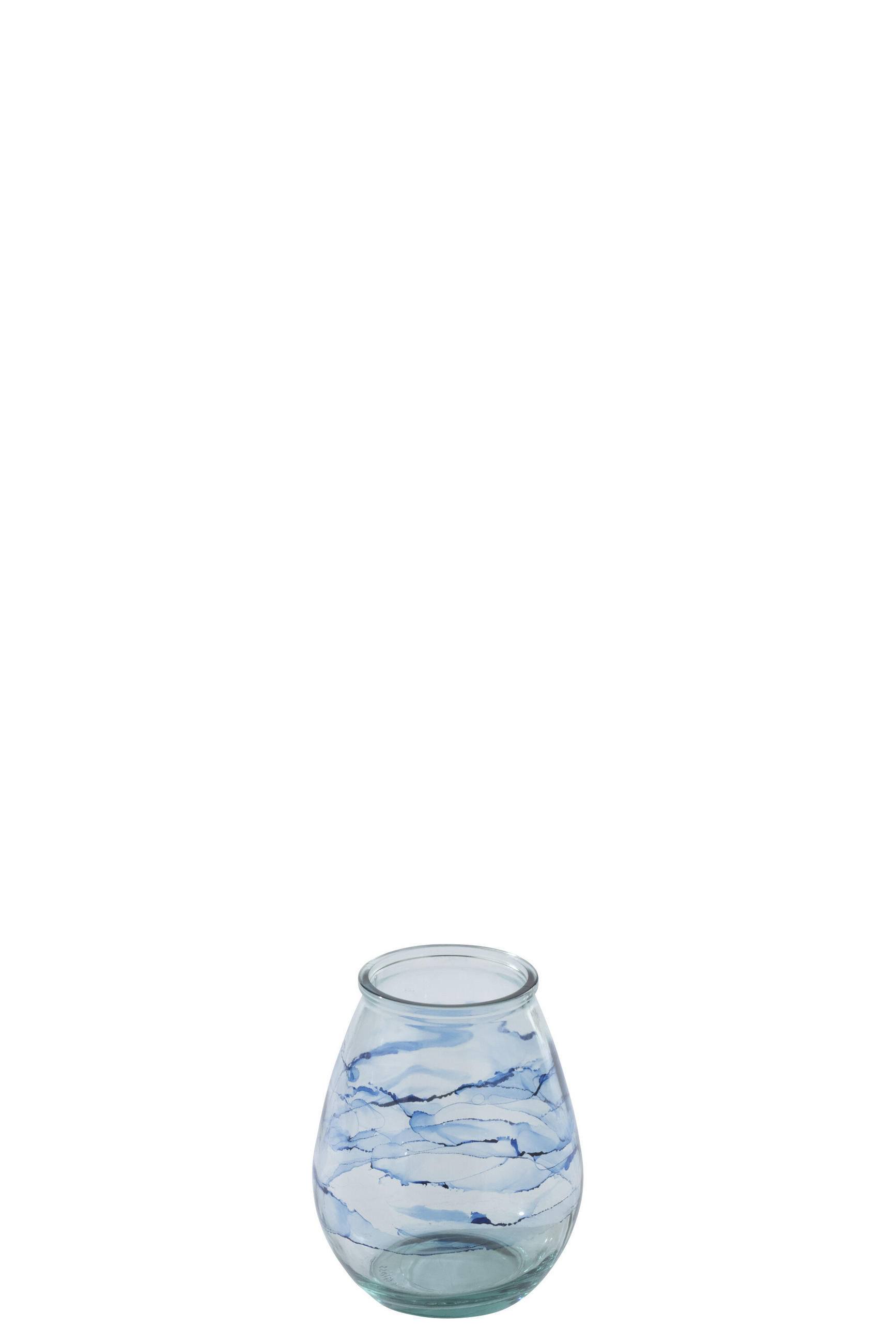 WINDLICHT ZYLINDER - Blau, Glas (19/23cm) - J-Line