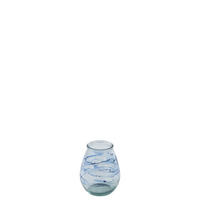 WINDLICHT ZYLINDER - Blau, Glas (19/23cm) - J-Line