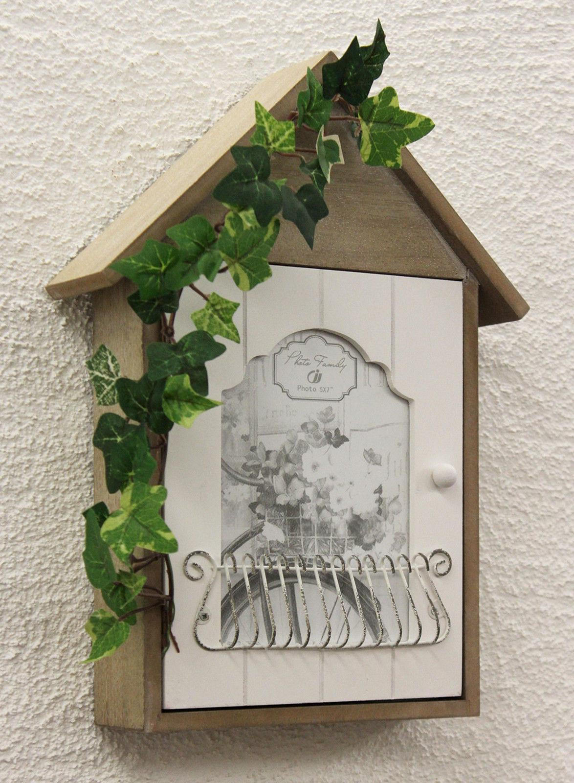 SCHLÜSSELKASTEN mit Bilderrahmen 34 cm 17431 - Beige, Holz (19/34/6cm)