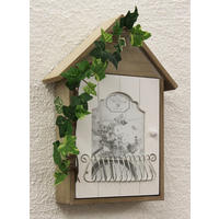 SCHLÜSSELKASTEN mit Bilderrahmen 34 cm 17431 - Beige, Holz (19/34/6cm)