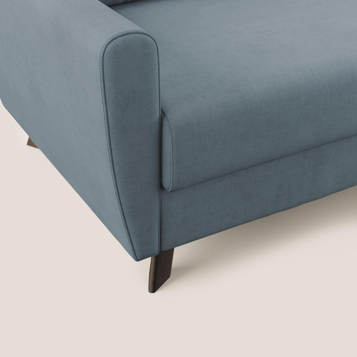 SCHLAFSOFA Callisto - Hellblau, Textil (208/97/96cm) - Divani.store