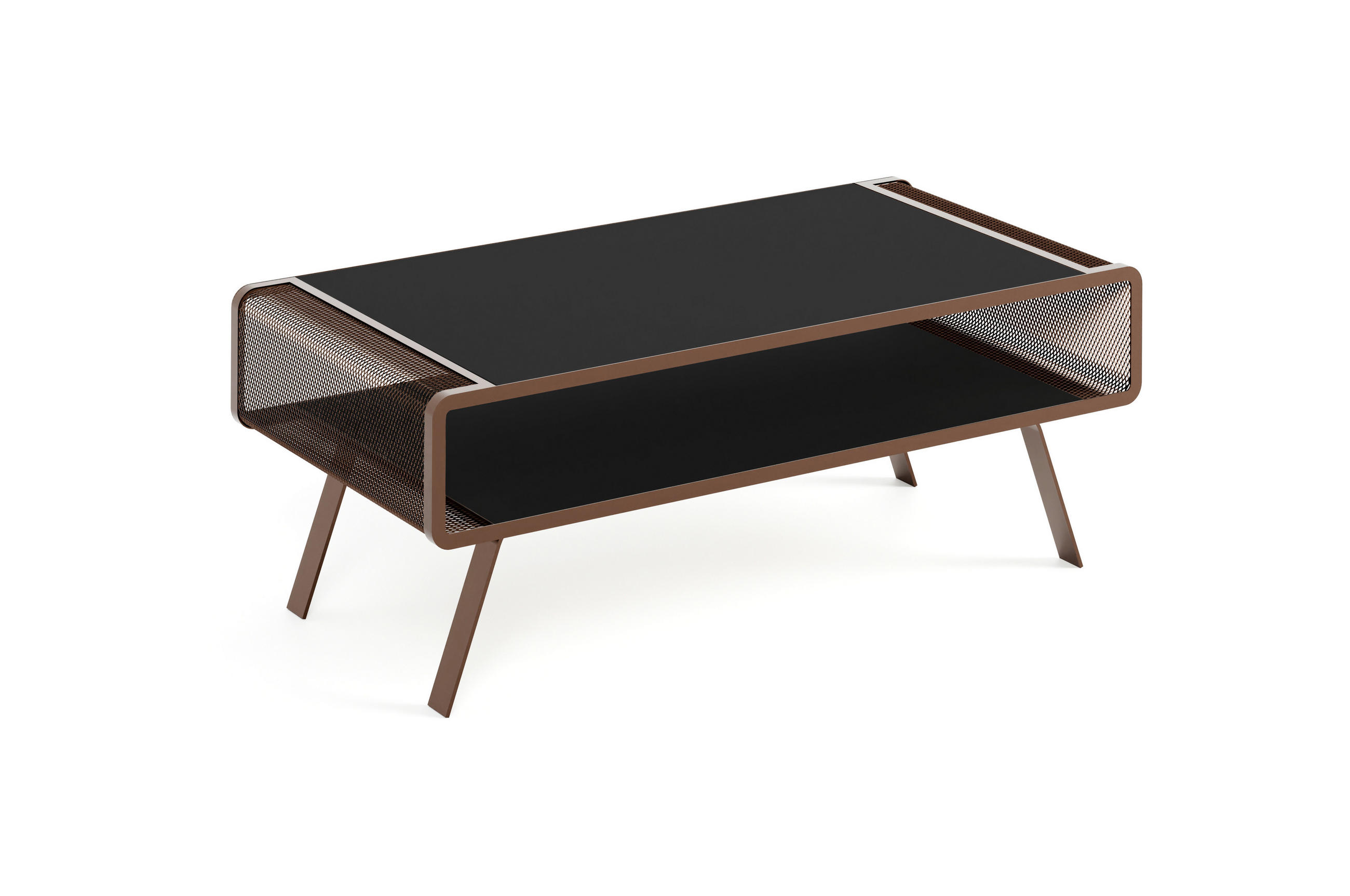 COUCHTISCH TORPE - Schwarz/Braun, Holzwerkstoff (60/121/45cm) - Meblini