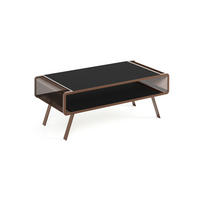 COUCHTISCH TORPE - Schwarz/Braun, Holzwerkstoff (60/121/45cm) - Meblini