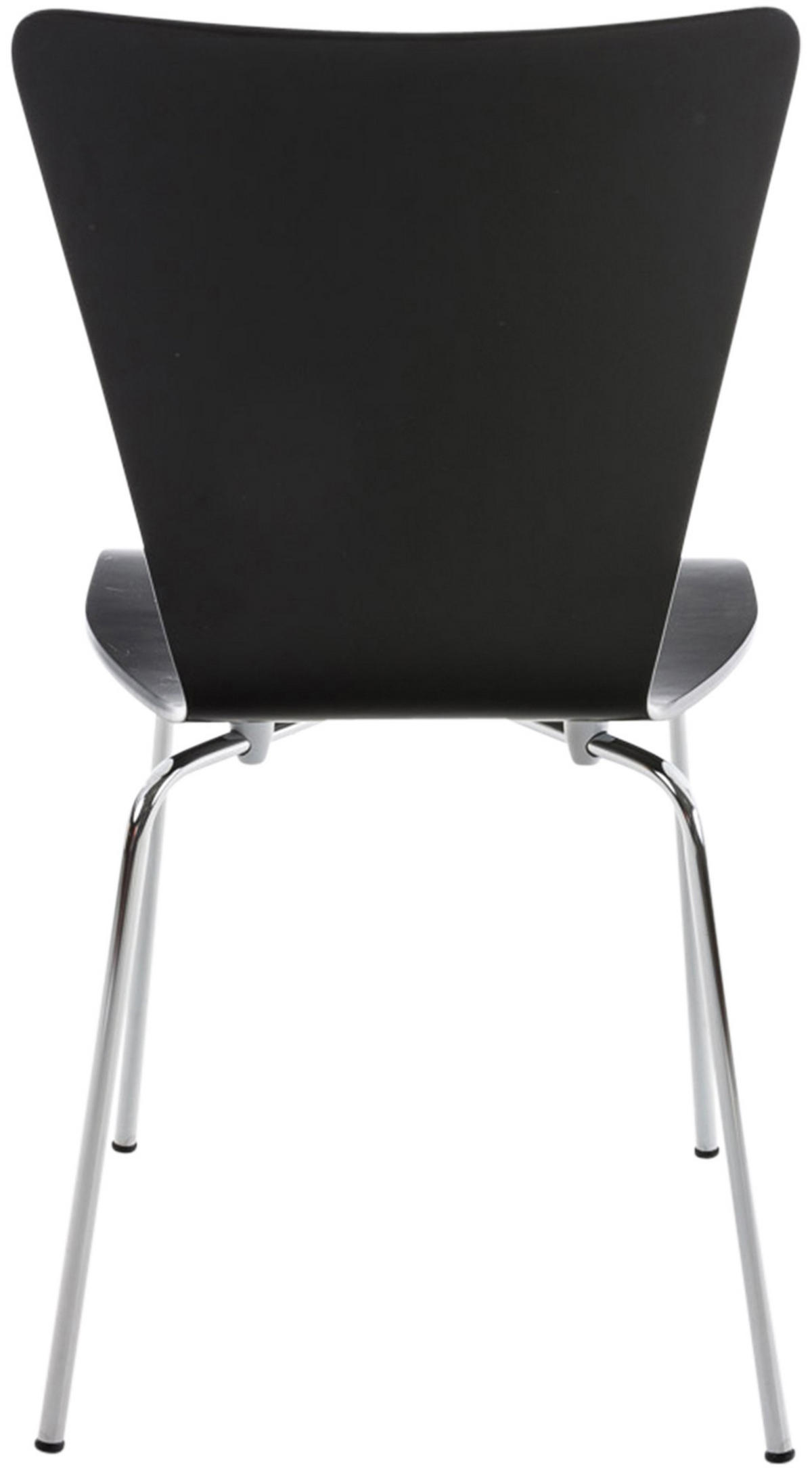 BESUCHERSTUHL Holz Schwarz - Schwarz, Holz/Metall (43/84/50cm) - CLP