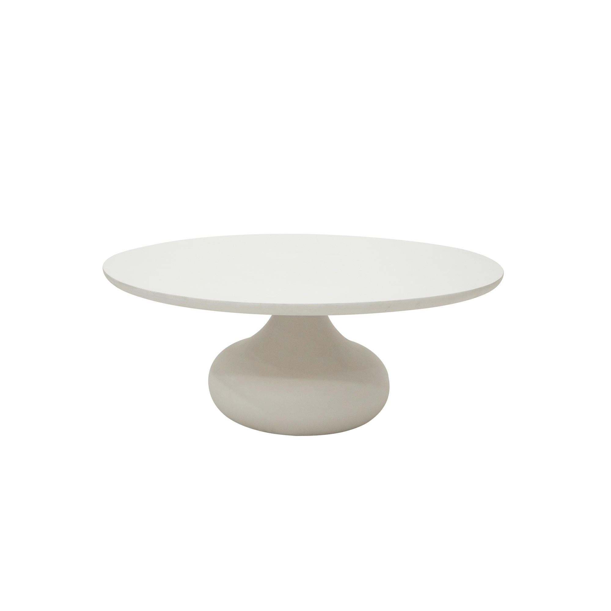 COUCHTISCH CORDOBA 91/91/36 cm Beton, Weiß rund - Weiß, Naturmaterialien (91/91/36cm) - Elementi