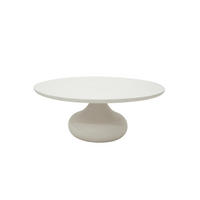 COUCHTISCH CORDOBA 91/91/36 cm Beton, Weiß rund - Weiß, Naturmaterialien (91/91/36cm) - Elementi