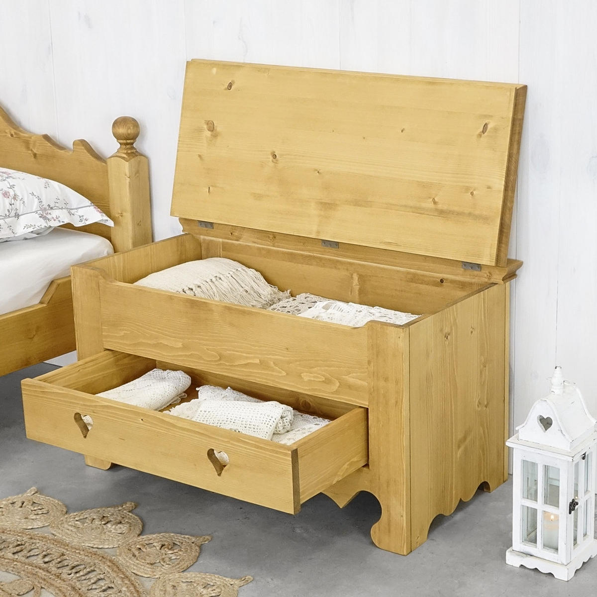KOMMODE aus Massivholz MEXICANA - Honig, Holz (100/55/50cm) - Seart