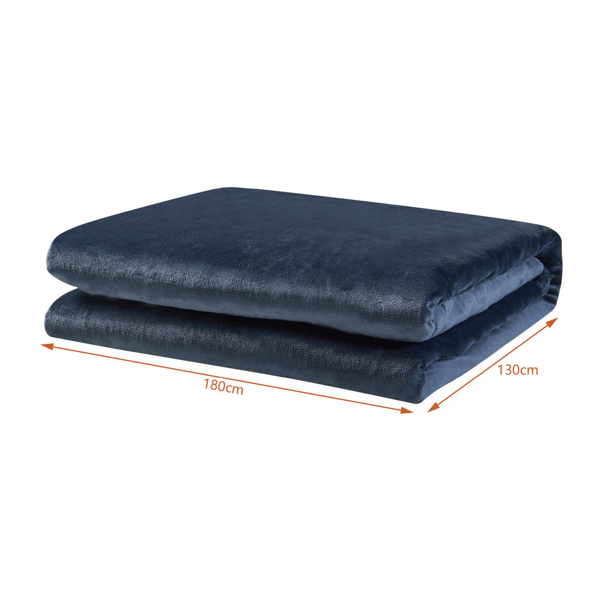 PŘIKRÝVKA Archi - tmavě modrá, textil (180/130cm) - [en.casa]