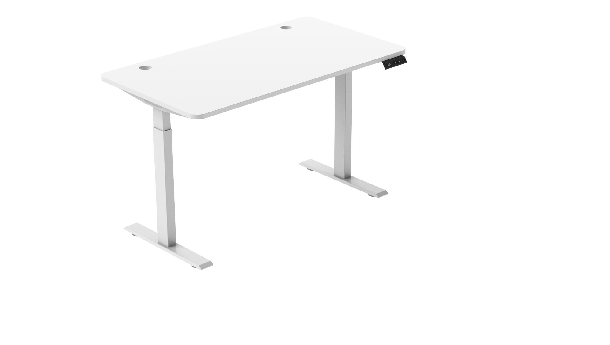 KLAPPTISCH Schreibtischgestell 58/180 cm in Weiß – elektrisch, mit 4 Speicherplätzen - Weiß, Metall (57.5/180/119cm) - BEAOK