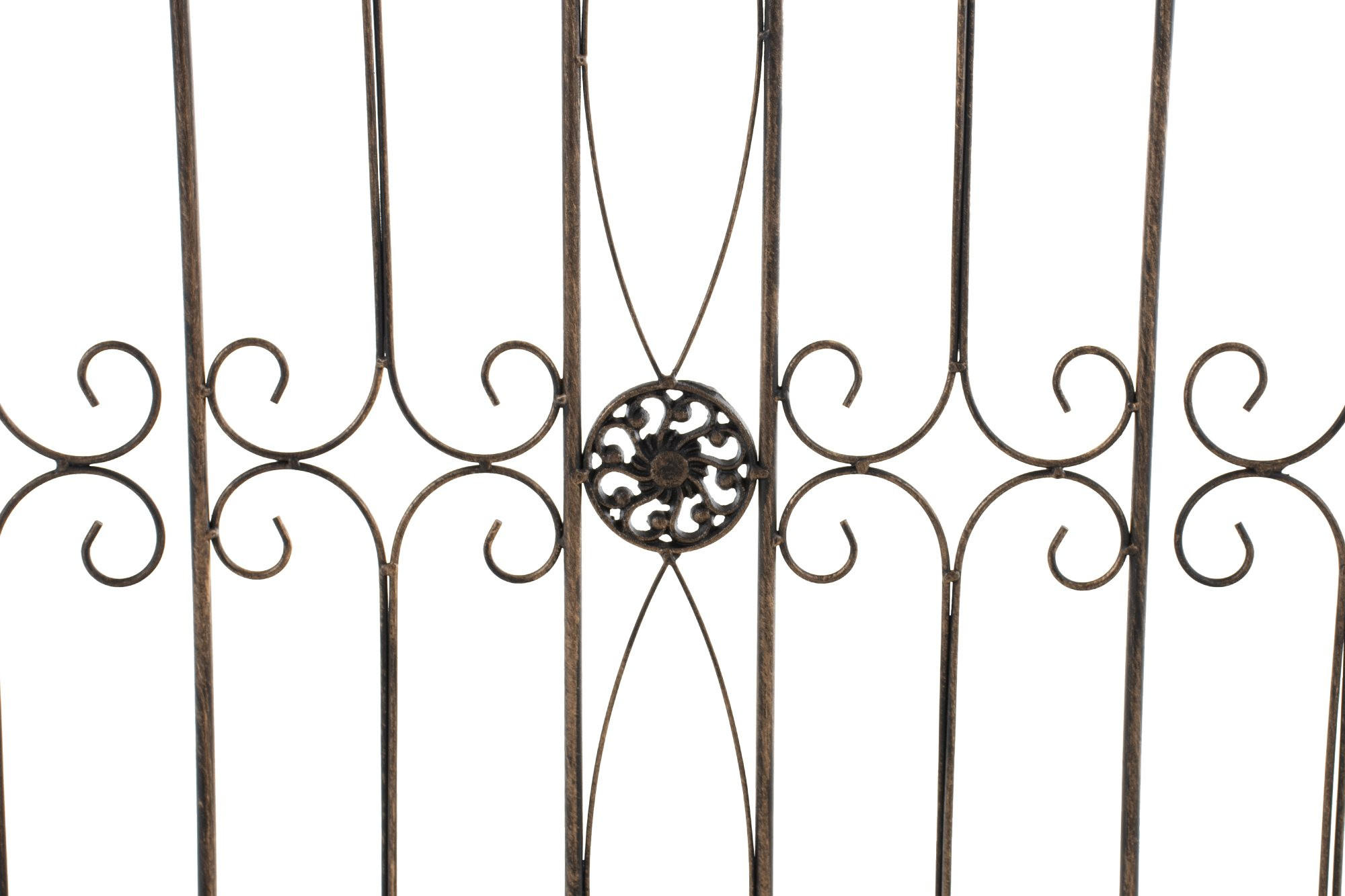 GARTENZAUN Metall bronze - Bronzefarben, Metall (124/116cm) - CLP