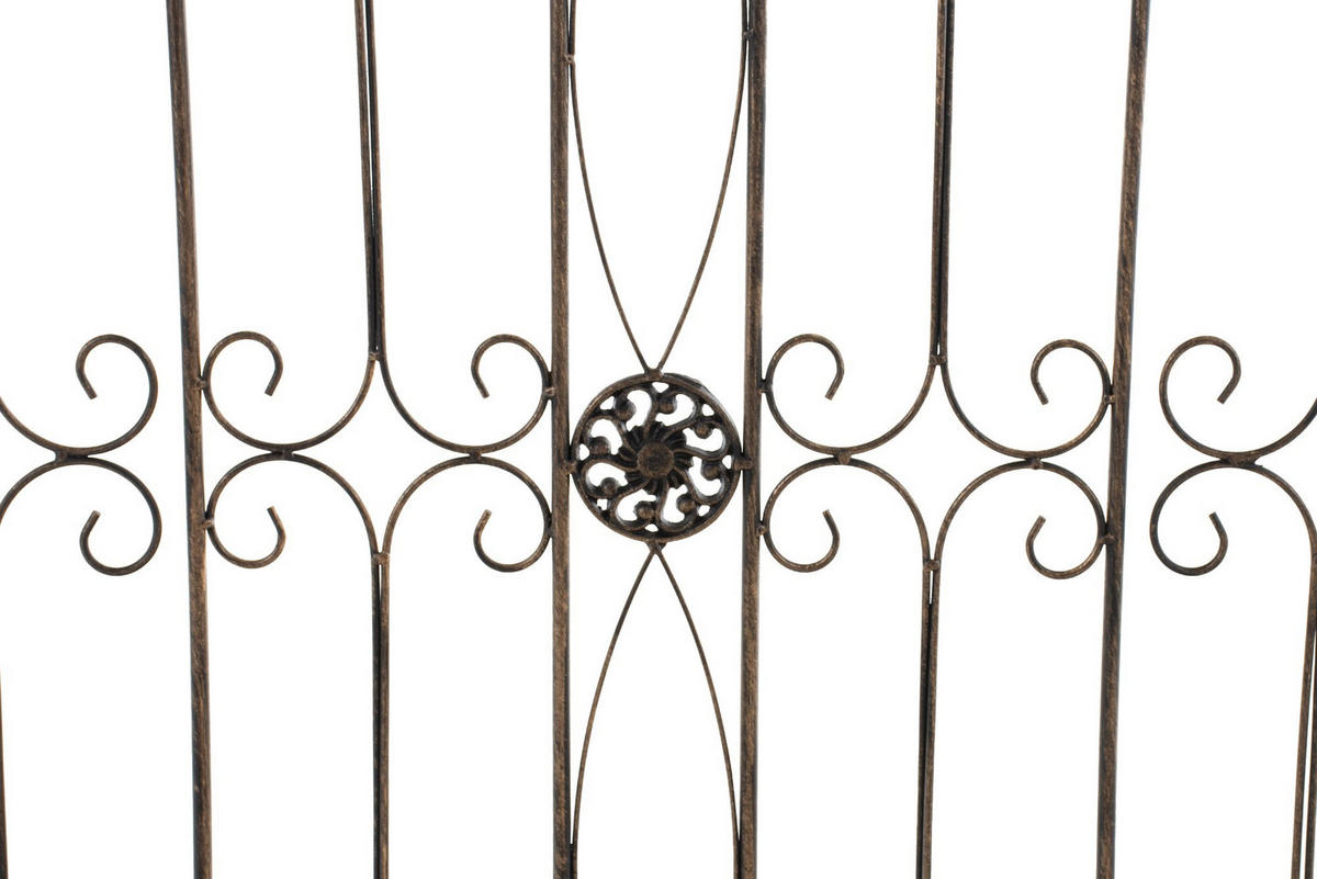 GARTENZAUN Metall bronze - Bronzefarben, Metall (124/116cm) - CLP