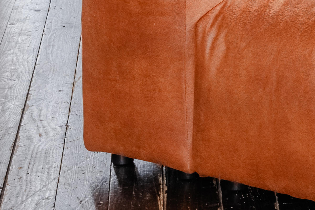 SESSEL MIA Braun Lederfaserstoff - Schwarz/Braun, Leder/Kunststoff (192/72/120cm) - KAWOLA