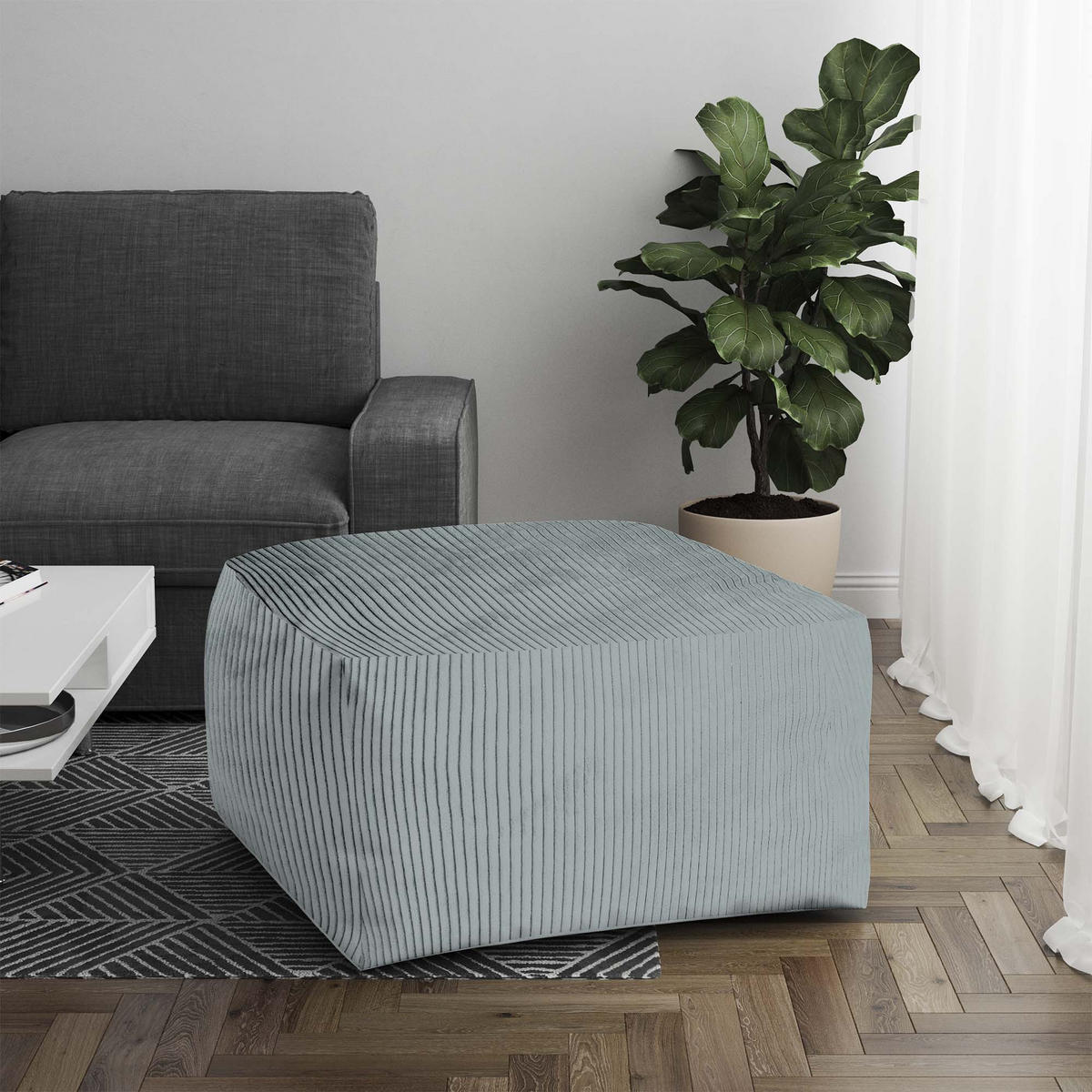 SITZSACK COMFORT Green Lily - Pastellgrün/Hellgrün, Textil (70/40/70cm) - Dreamroots