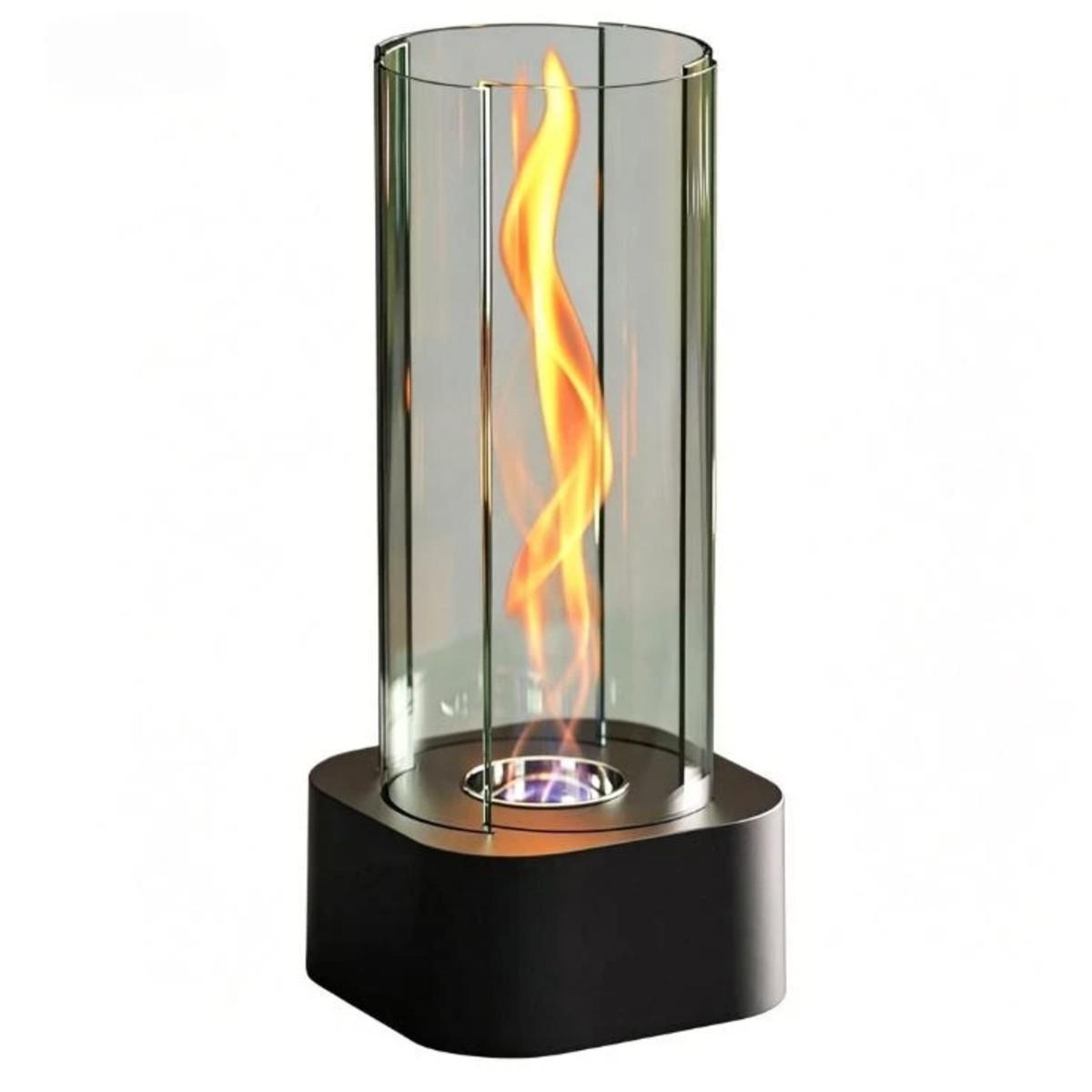 BIOETHANOL-KAMIN Schwarz 16/16/40 cm - Schwarz, Metall (16/40/16cm) - Authentics