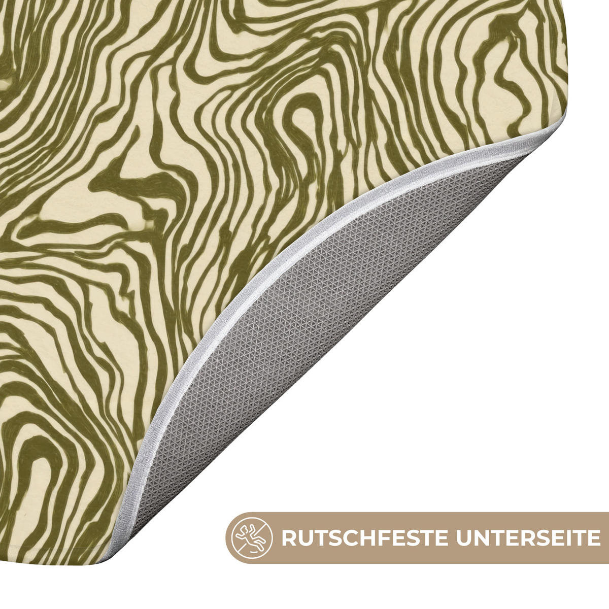 KOUPELNOVÁ PŘEDLOŽKA Abstraktní - Mramor - Zelený 70x70 cm - tmavě zelená, textil/plast (70/70cm)