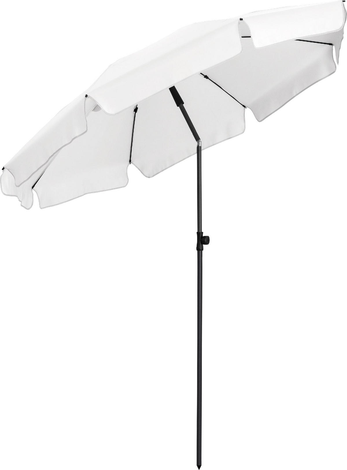 SONNENSCHIRM 180/180/127 cm - Weiß, Kunststoff (180/180cm) - FARE