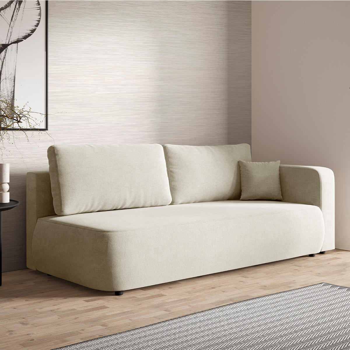 SOFA Antonio 3 Sitzplätze Weiß - Weiß, Holz (228/82/106cm) - Petits-meubles
