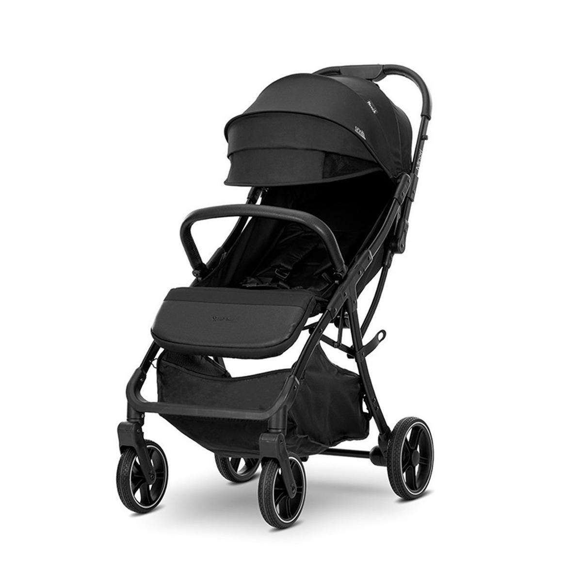 BUGGY Minori faltbar schwarz PU-Räder Getränkehalter Fußabdeckung - Schwarz, Metall (75/50/102cm) - Lorelli