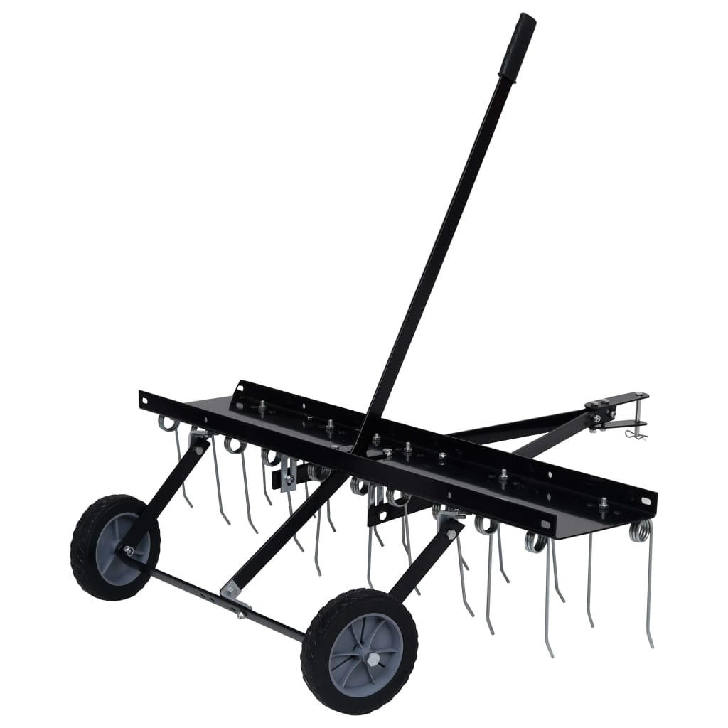 vidaXL Vertikutierer Schwarz 85x37x102 cm