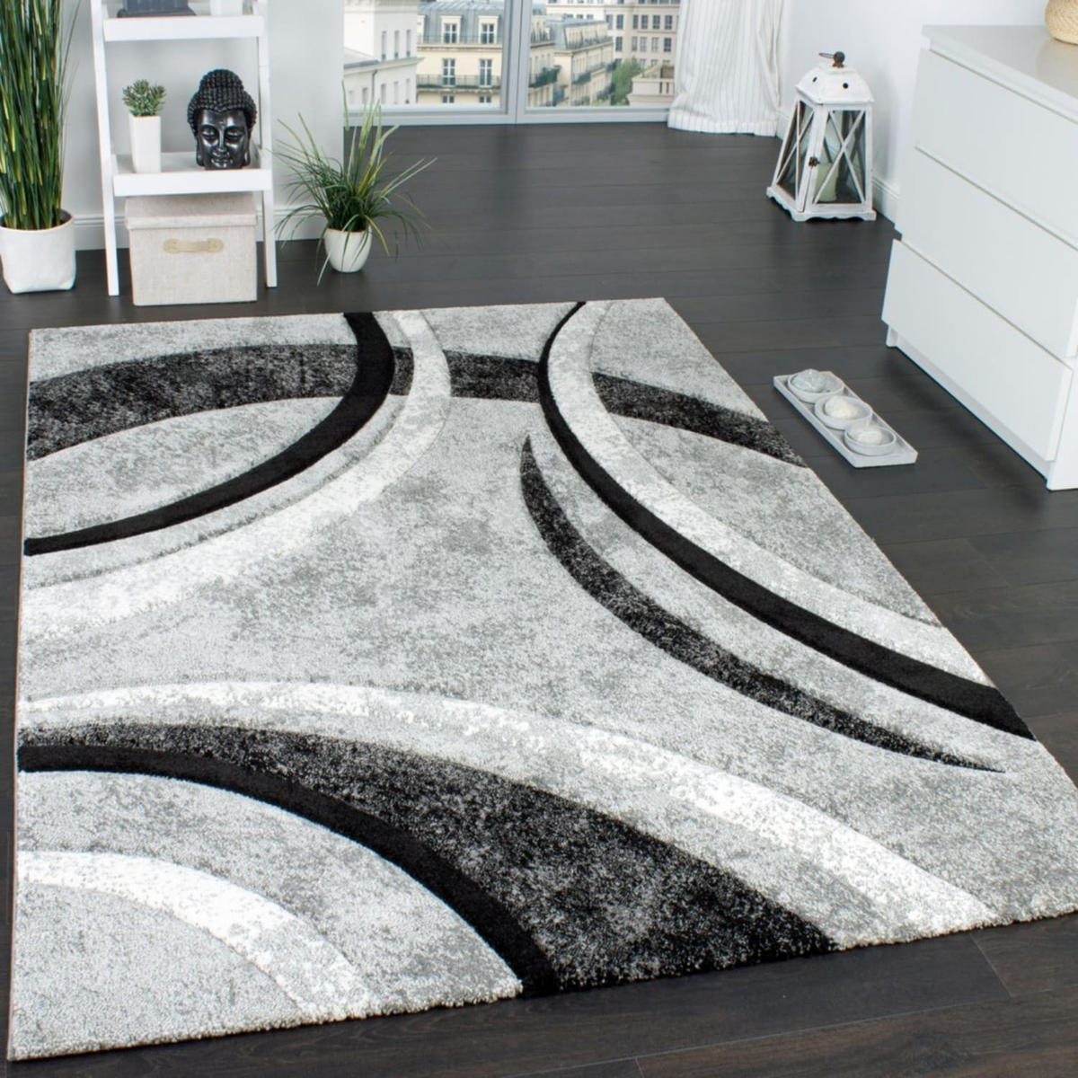 KURZFLORTEPPICH 80/150 cm Brilliance 758 - Grau, Kunststoff (80/150cm) - Paco Home