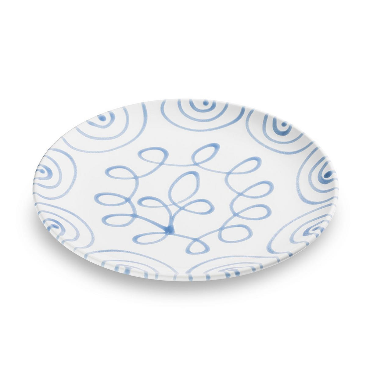 TELLER Geflammt - Weiß, Keramik (25cm) - Gmundner Keramik