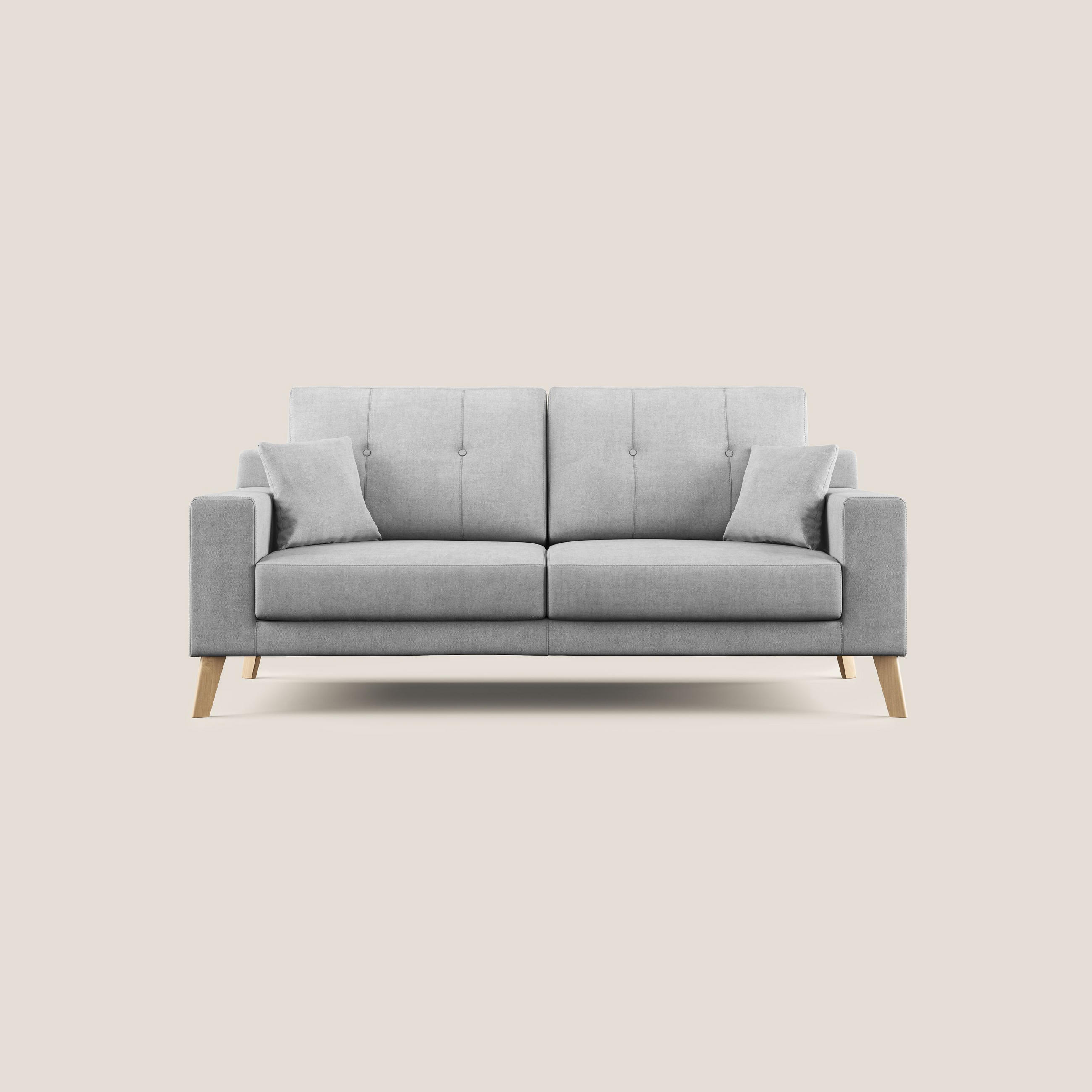 LINEARSOFA Danish - Hellgrau, Textil (206/95/91cm) - Divani.store