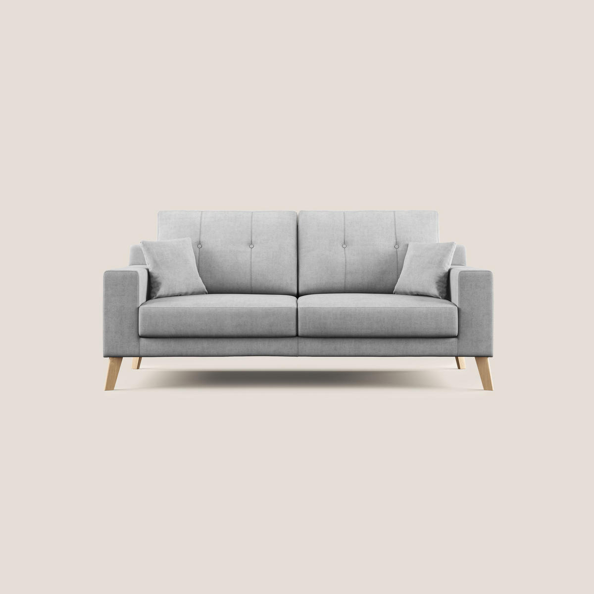 LINEARSOFA Danish - Hellgrau, Textil (206/95/91cm) - Divani.store