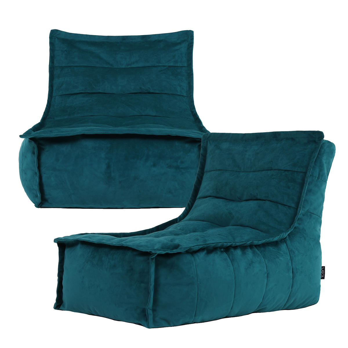 SITZSACK Sofa Dolce, 2-er Set - Grün, Kunststoff (158/68/90cm) - icon