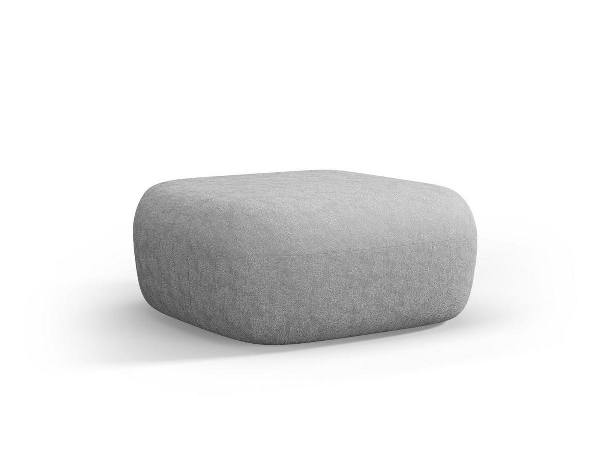 POUF Jenny aus Chenille-Stoff silber - Silberfarben, Textil (88/40/90cm) - Micadoni