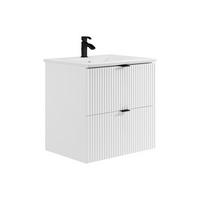 EINZELWASCHTISCH - 60cm x 47cm - MDF - weiß - ZEVINI - Weiß, Holz (60/60/47cm) - Vente-Unique