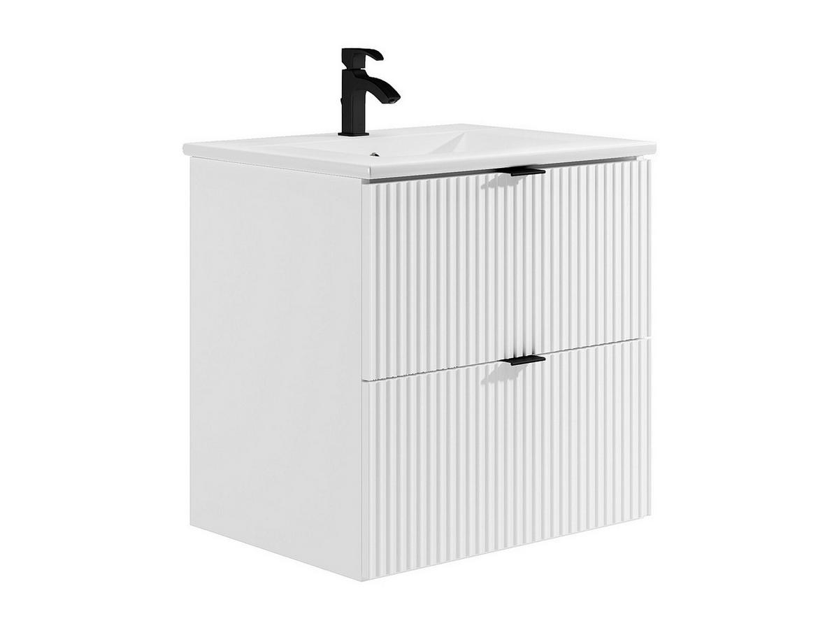 EINZELWASCHTISCH - 60cm x 47cm - MDF - weiß - ZEVINI - Weiß, Holz (60/60/47cm) - Vente-Unique