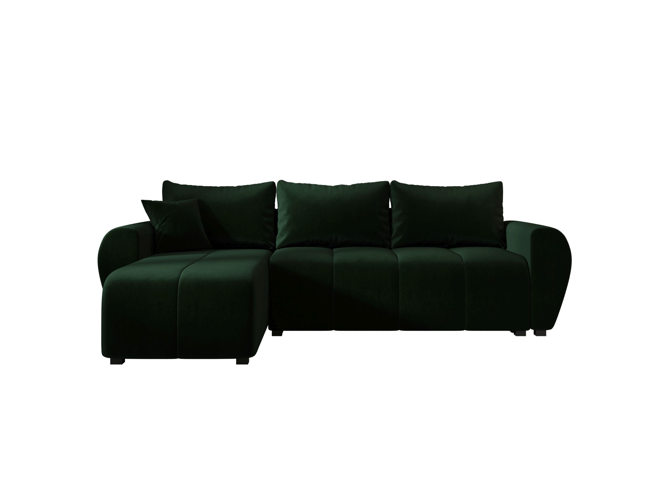 ECKSOFA MOLISA L Itaka 10 Links mit Schlaffunktion - Dunkelgrün, Textil (245/145cm) - Bedante