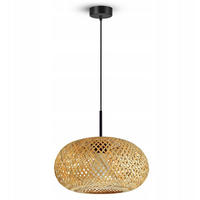 PENDELLEUCHTE BOHO - Beige, Holz/Metall (40/40/100cm) - kiki design
