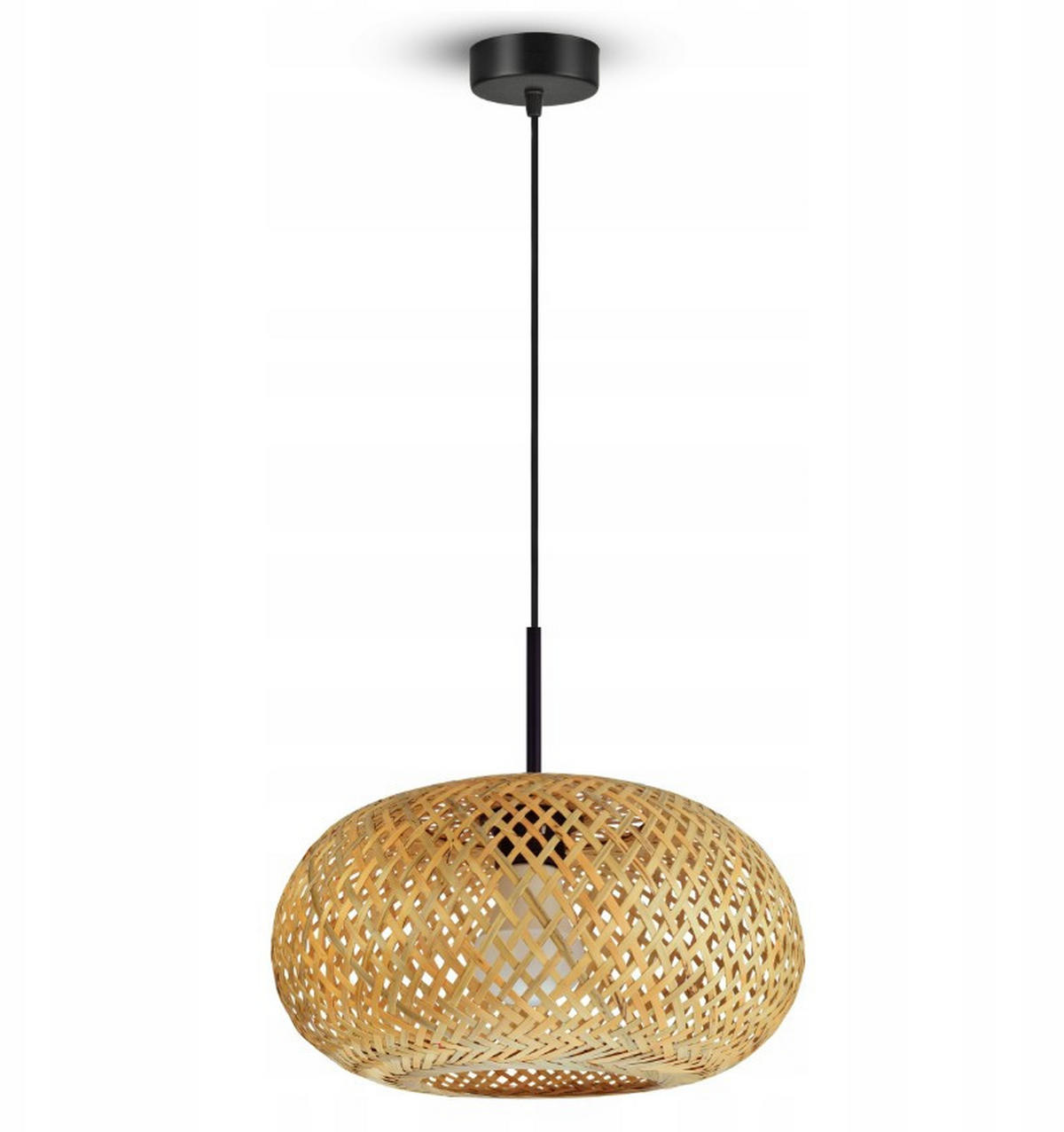 PENDELLEUCHTE BOHO - Beige, Holz/Metall (40/40/100cm) - kiki design
