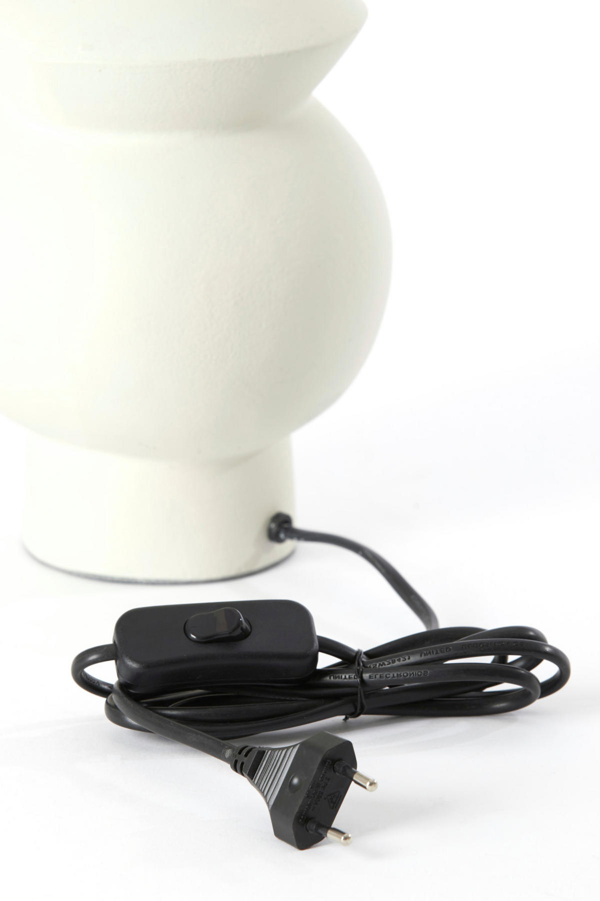 LAMPENFUSS Esino Weiß Ø15/38 cm - Weiß, Metall (15/15/38cm) - Light & Living