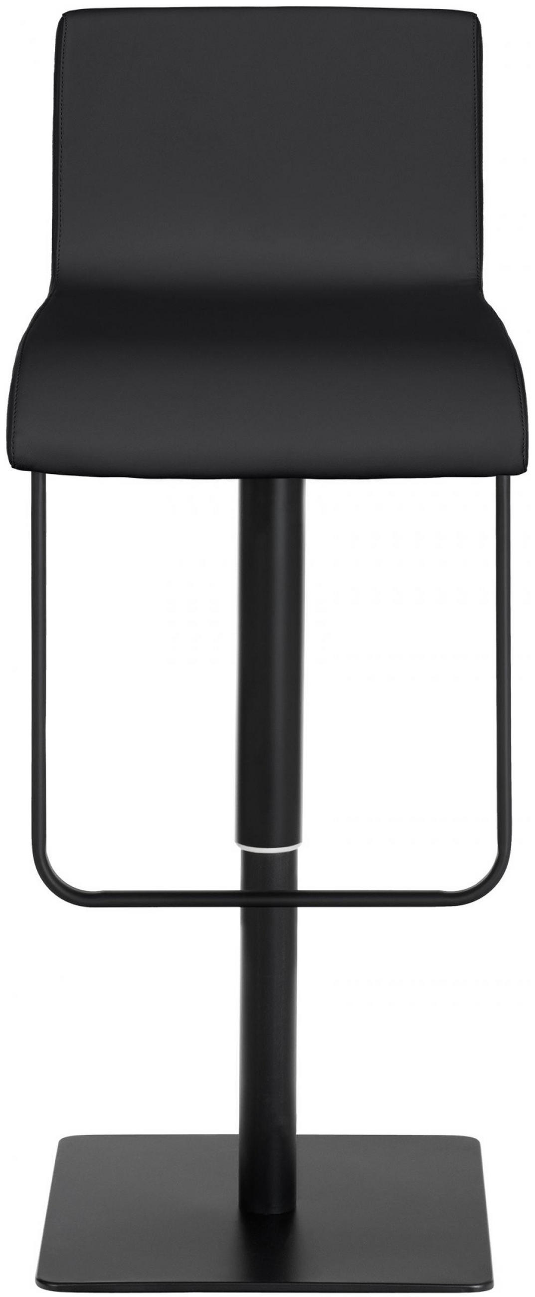 BARHOCKER Lederlook Schwarz - Schwarz, Textil/Metall (39/80/46cm) - CLP