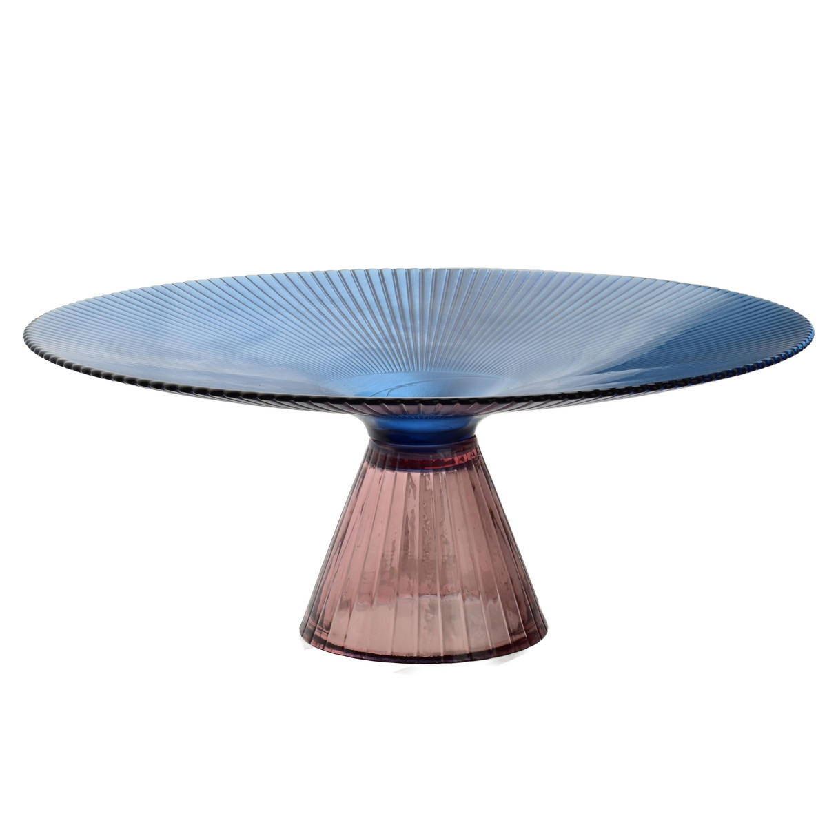 PATERA, sklo, modrá - modrá/průhledná, sklo (34/14/34cm) - Mondex